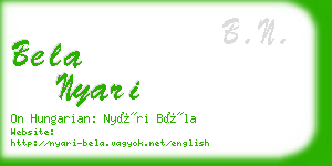 bela nyari business card